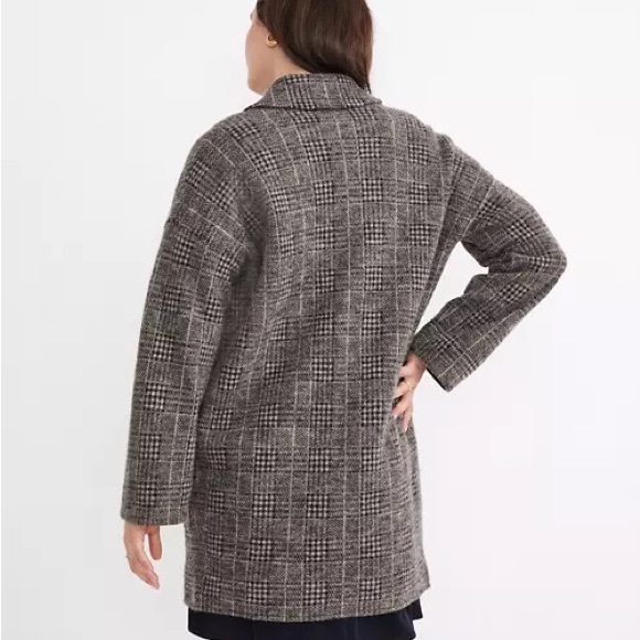 Madewell Wool Sweater Coat in Plaid - Picture 4 of 5
